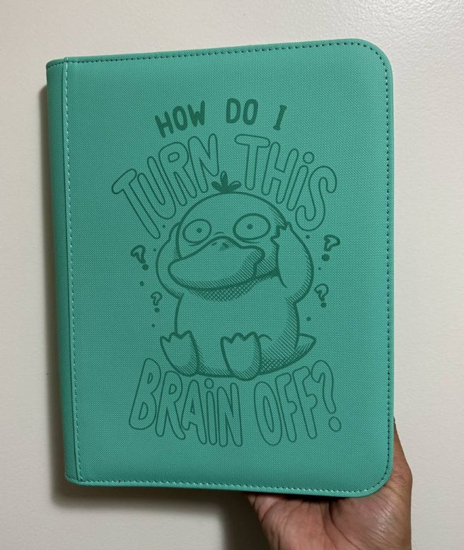 Psyduck Brain Custom Engraved Pokemon TOP LOADER Binder
