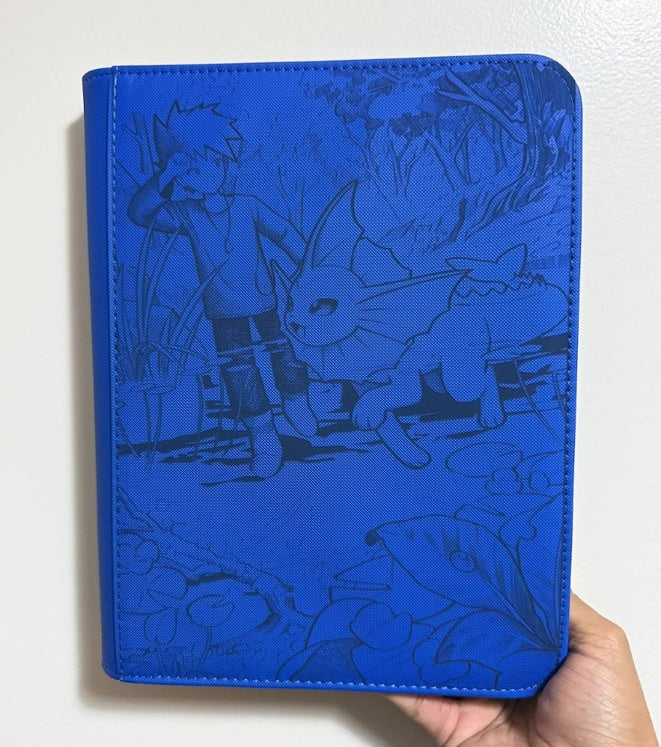 Vaporeon Custom Engraved Pokemon TOP LOADER Binder