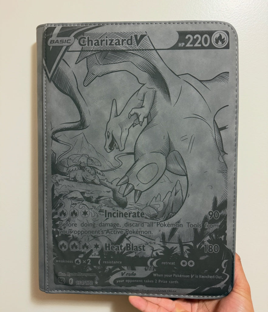 Charizard V Custom Engraved Pokemon Standard Card Binder
