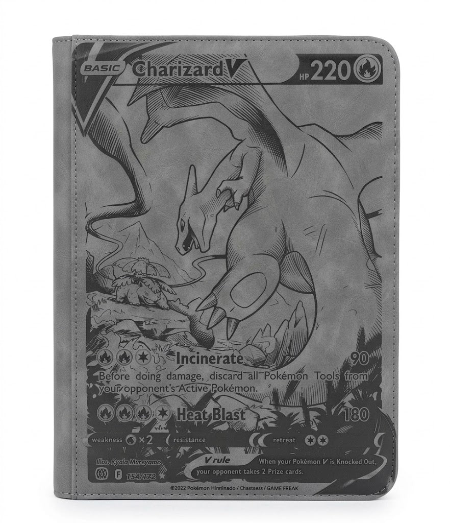 Charizard V Custom Engraved Pokemon Standard Card Binder