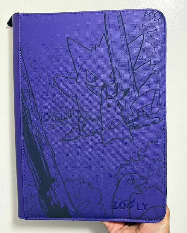 Gengar & Pikachu Custom Engraved Pokemon Standard Card Binder