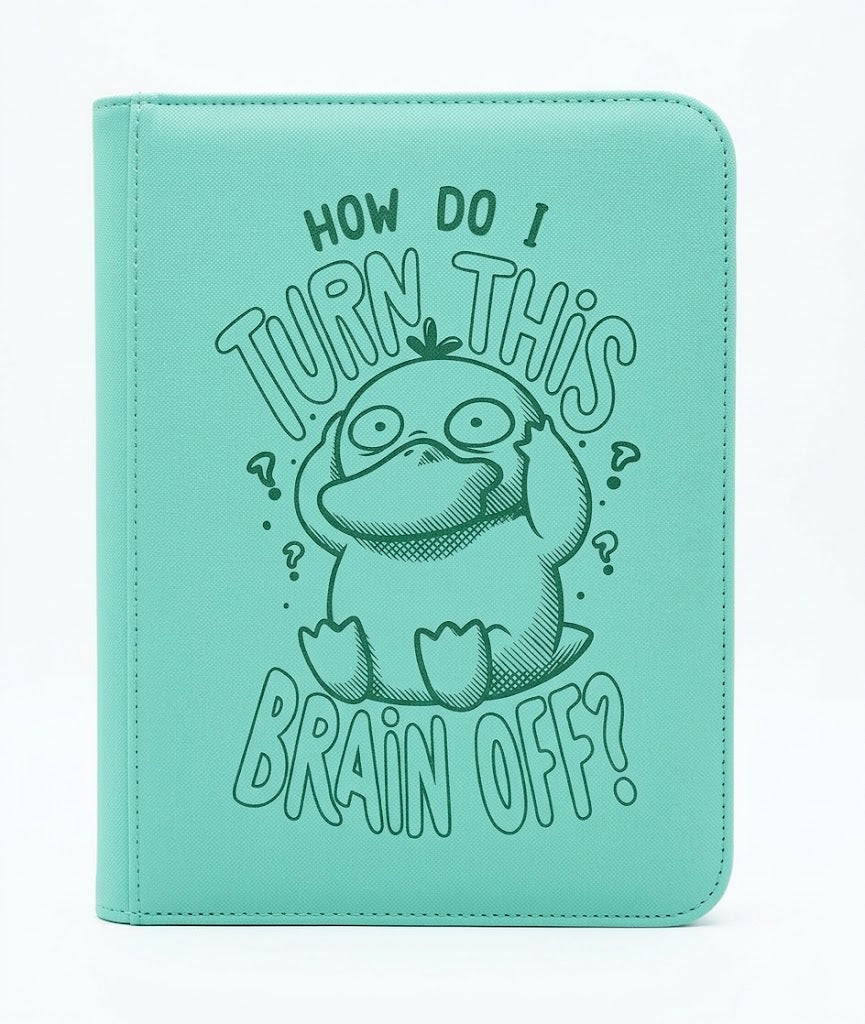 Psyduck Brain Custom Engraved Pokemon TOP LOADER Binder
