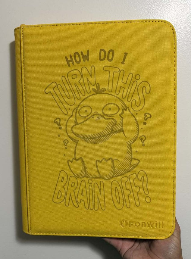 Psyduck Brain Custom Engraved Pokemon Standard Card Binder