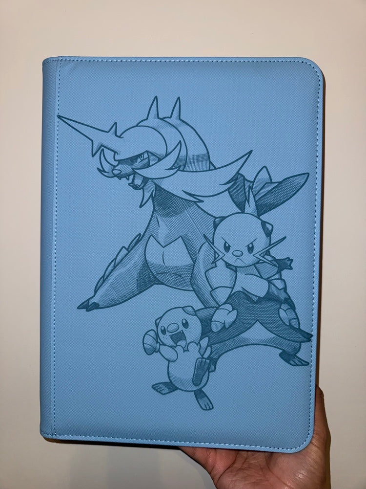 Samurott Custom Engraved Pokemon Standard Card Binder