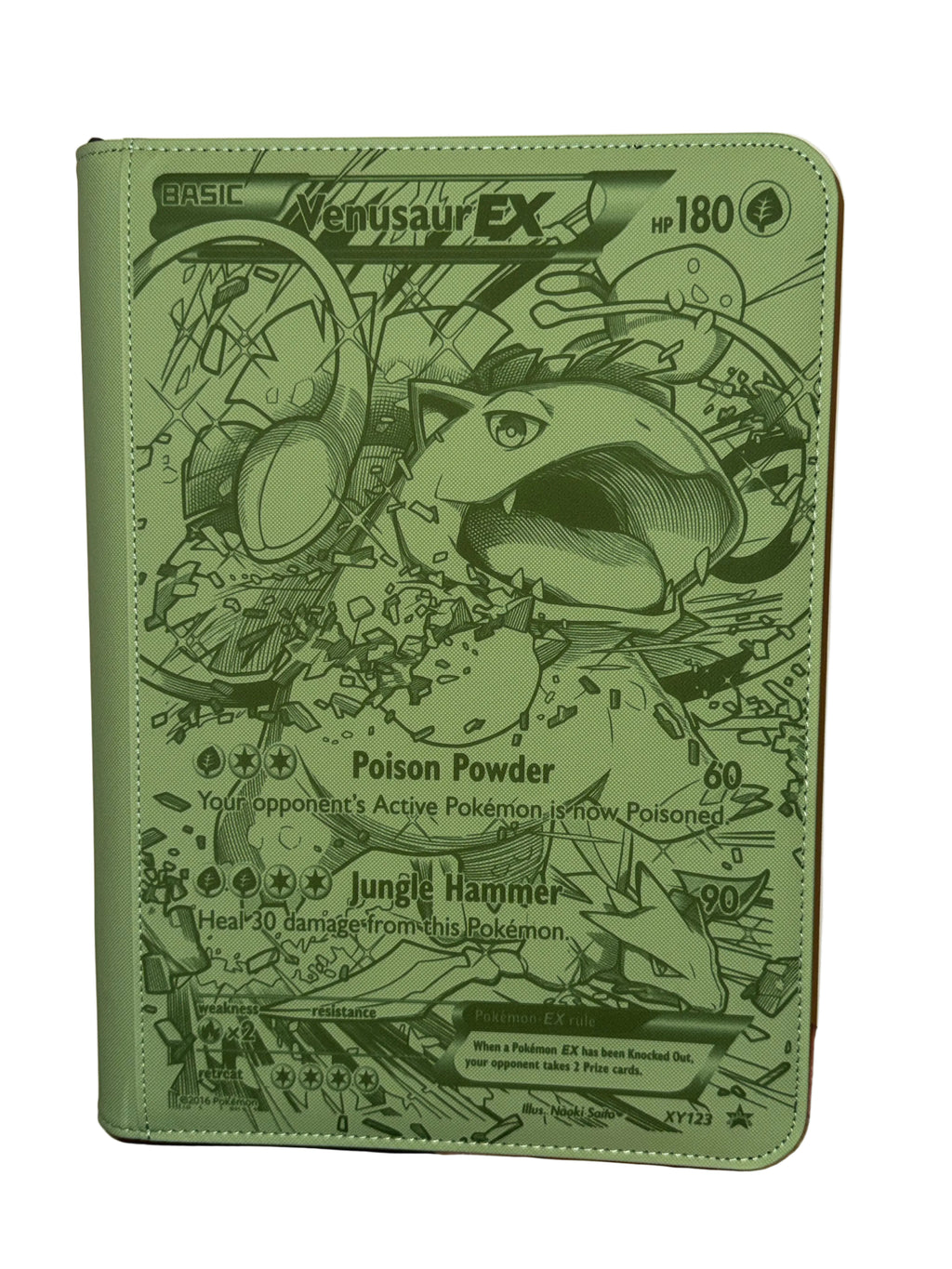 Venusaur EX Custom Engraved Pokemon Standard Card Binder