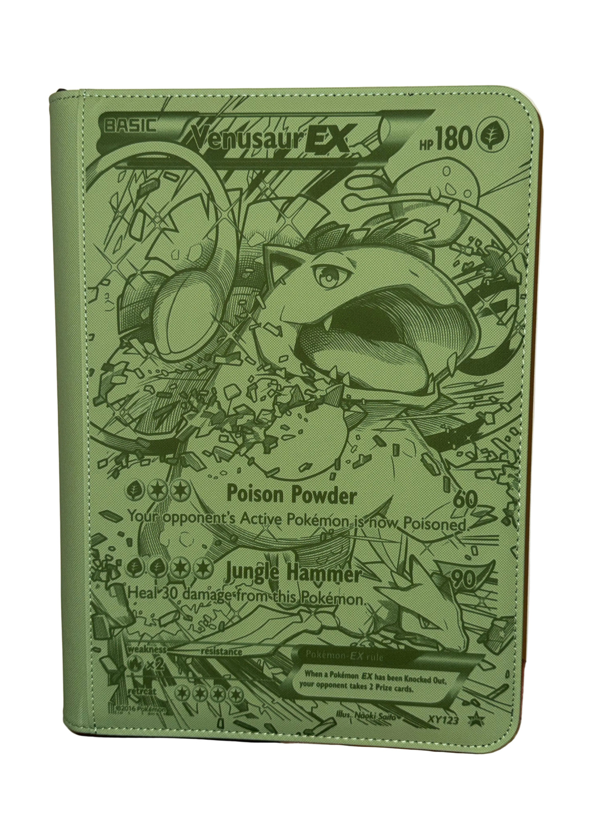 Venusaur EX Custom Engraved Pokemon Standard Card Binder
