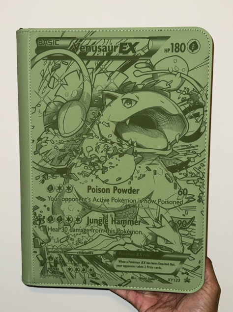 Venusaur EX Custom Engraved Pokemon Standard Card Binder