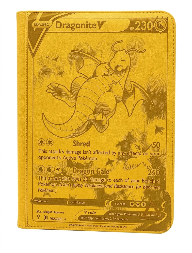 Dragonite V Custom Engraved Pokemon Standard Card Binder