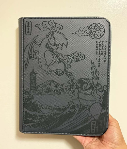 Charizard vs Blastoise Custom Engraved Pokemon TOP LOADER Binder