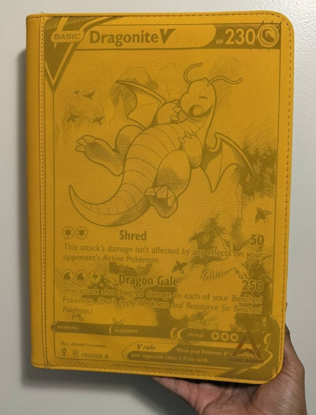 Dragonite V Custom Engraved Pokemon Standard Card Binder