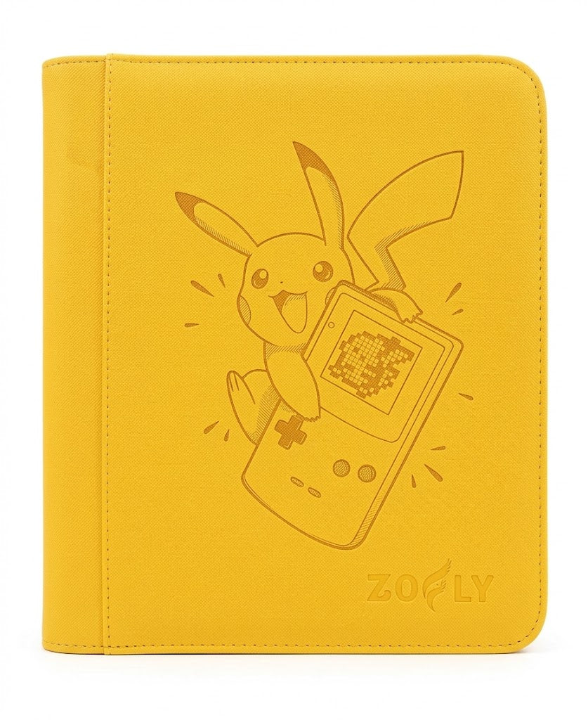 Pikachu Gameboy Custom Engraved Pokemon TOP LOADER Binder