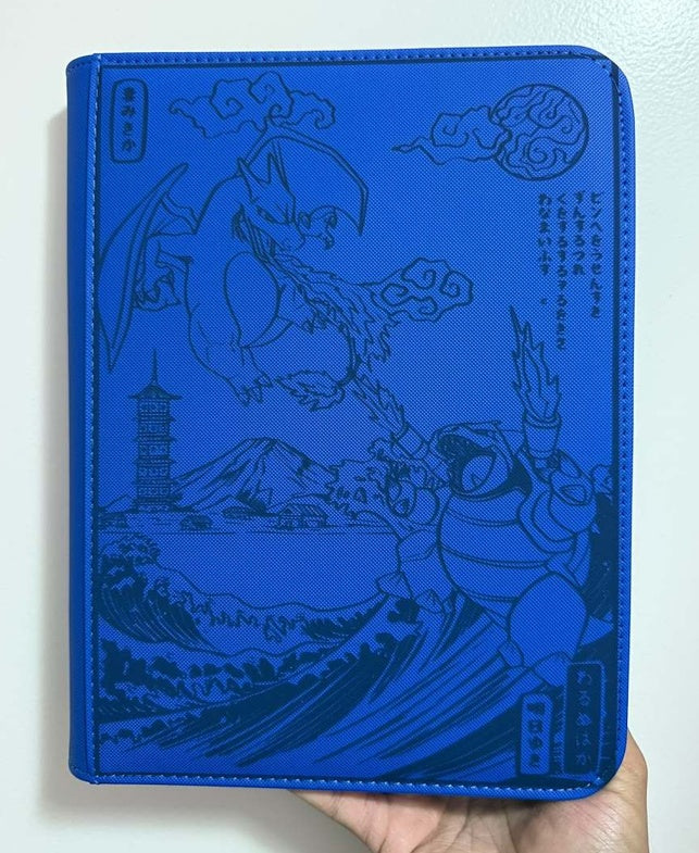 Charizard vs Blastoise Custom Engraved Pokemon TOP LOADER Binder