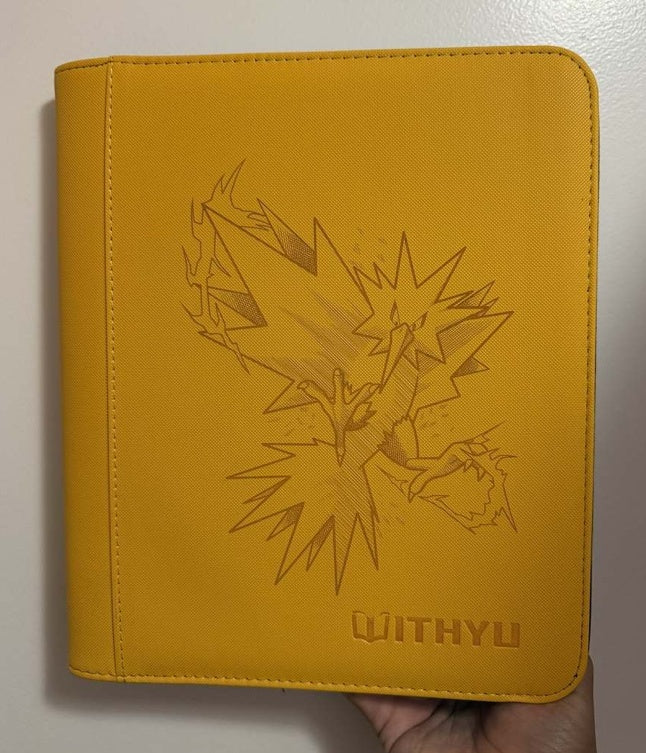 Zapdos Gameboy Custom Engraved Pokemon TOP LOADER Binder