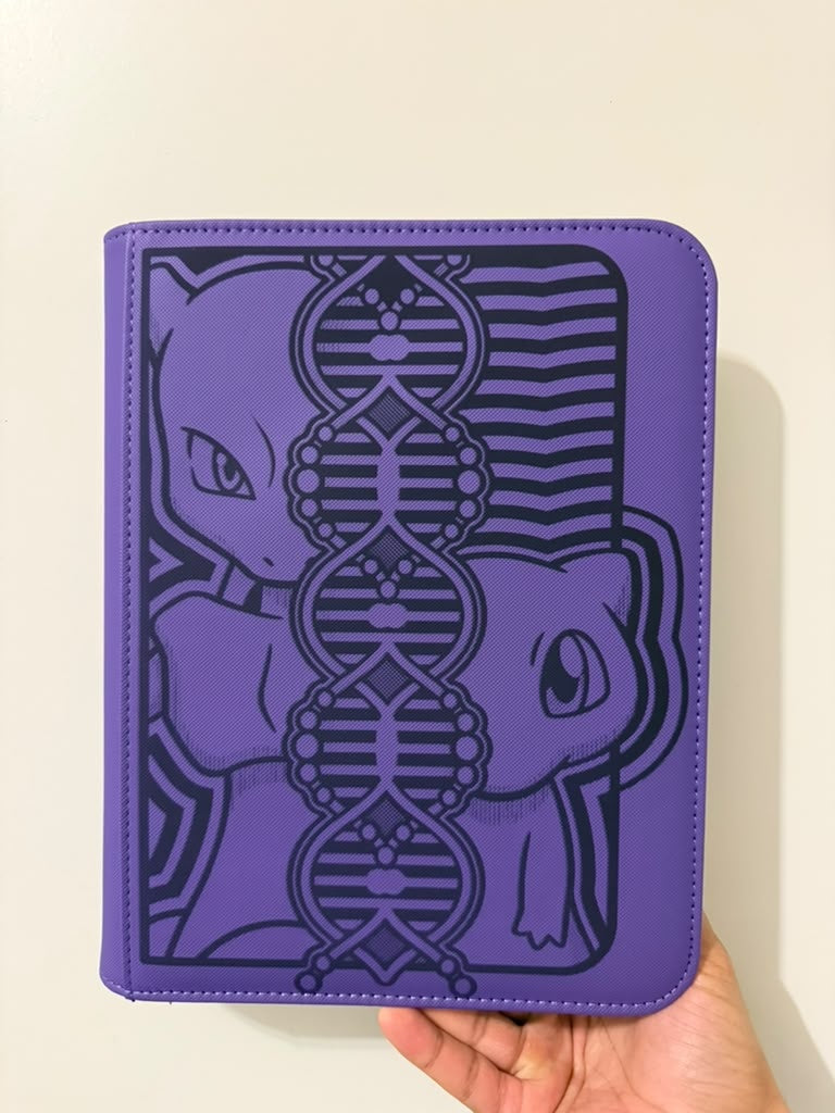 Mew and Mewtwo Custom Engraved Pokemon TOP LOADER Binder
