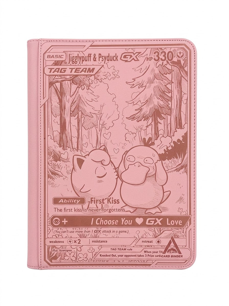 Jigglypuff & Psyduck Custom Engraved Pokemon Standard Card Binder